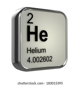 3d Render Of The Helium Element From The Periodic Table