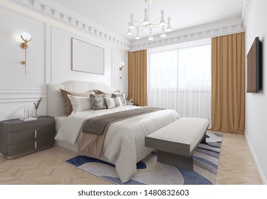Elegant Hotel Room Suite Double Bed Stock Illustration 311505050