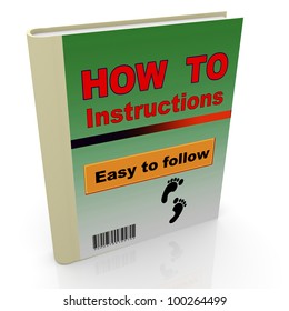 3d render of how to instruction book including tips and tricks