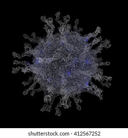 3D Render Of Human Polio Virus