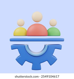 3d render of human resources user