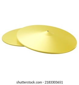 3d Render Icon Cymbal, Isolated On White Background