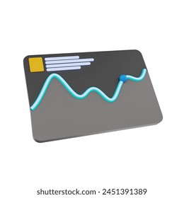 3d render icon  Graph and Chart illustration