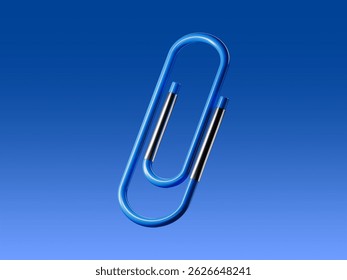 3D render icon of a paperclip. Represents attachment, organization, document management, bookmarking, office tools, file linking, and digital connections. - Powered by Shutterstock - Get 15% off with code: PIKWIZARD15