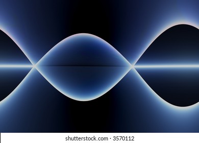 3d render illustration of abstract blue sinewaves