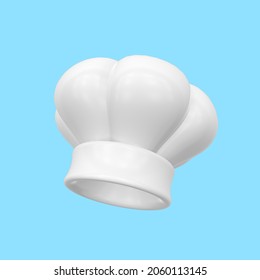 3d render illustration of chef's hat
. Modern trendy design.  Simple icon of cooking food. Blue background. - Powered by Shutterstock