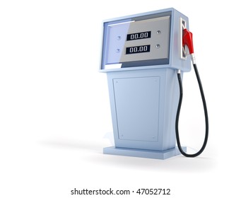 3d Render Illustration Of Gas Pump Over White Background