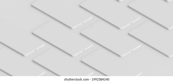 3d render illustration of mobile app
 design UX UI. Modern trendy minimalistic design. Mobile app development isometric concept. Creation of the user interface. Smartphone with interface elements.