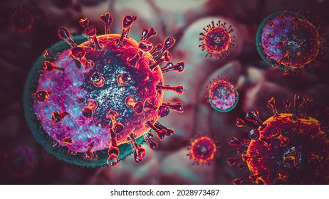 3D Render Illustration Natural Killer Body Cell Immune Respone Corona Virus Cell .concept Covid-19 Antibogy Cytotoxic Adaptive Immune Response Antibody .