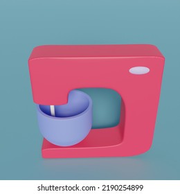 3d Render Illustration Red Mixer