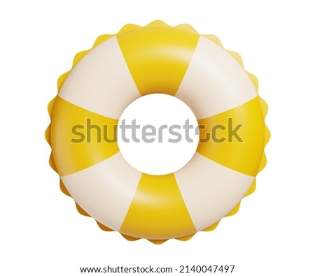 3d render illustration of Rubber ring isolated on white. Travel icon summer vacation concept Foto stock © 
