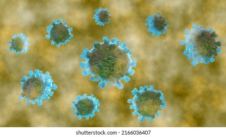 3d Render Illustration For Viral Infectious Disease