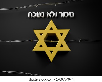 3d render ilustration Holocaust Remembrance Day "yom Hashoa"