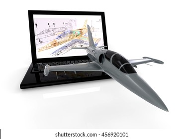 3D Render Image Representing Aeronautical Engineering / Aeronautical Engineering