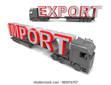 3D render image representing Import export trade concept / Import Export Trade concept