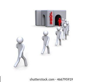 3D render image representing a job recruitment / Job Recruitment 
