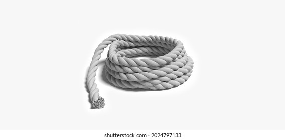 3d render image of rope