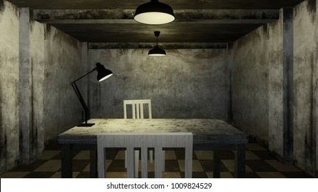 3d Render From Imagine Dark Investigation Dirty Room 