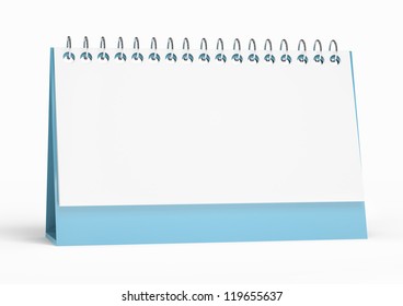 3d render of isolated blank calendar. computer generated
