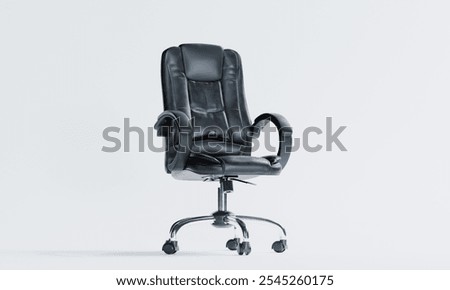 3d render of isolated office leather chair for profession and power concept