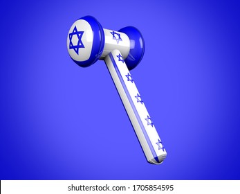 3d Render Isolated Yom Ha'Atzmaut Blue And White Star Of David Israel Holiday Judaism Zionism Independence Day