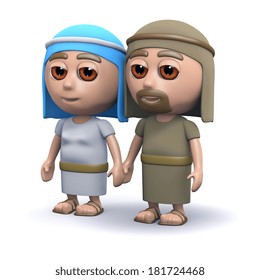 3d Render Of Jesus Parents