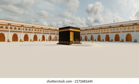 3d Render Kaaba In Mecca City