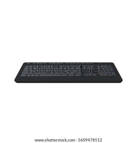3D Render of a Keyboard Front View Perspective