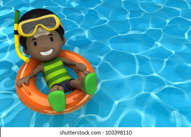 3d render of a kid