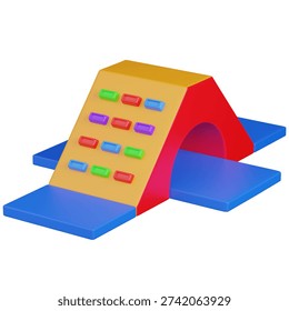 3D render Kids Climbing Structure with Arch Tunne and Kids Climbing l icon 