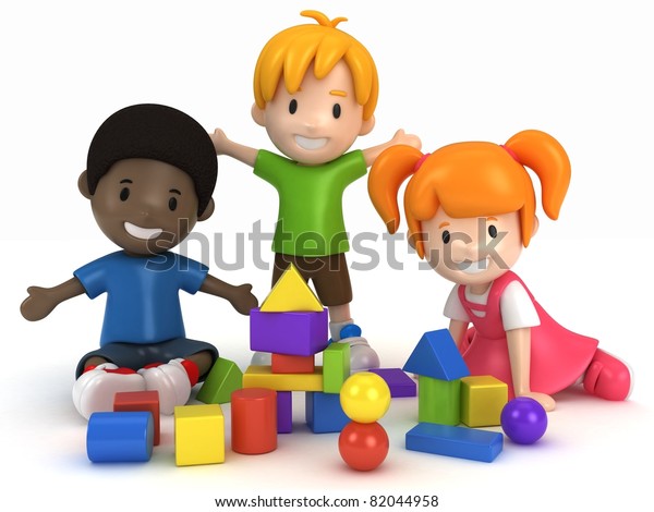 kids and blocks