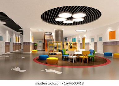 3d Render Of Kindergarten School Interior