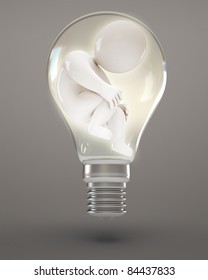 3d render lamp