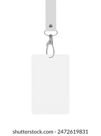 3D Render Lanyard ID Badge Mockup With Holder Front View by damaproject