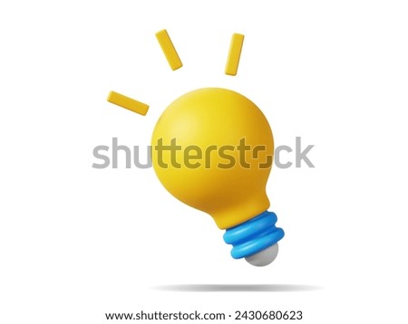 3D Render 3d light Bulb Realistic