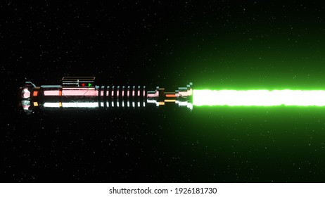 3d render of light saber 