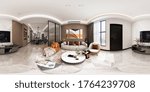 3d render of luxury house interior