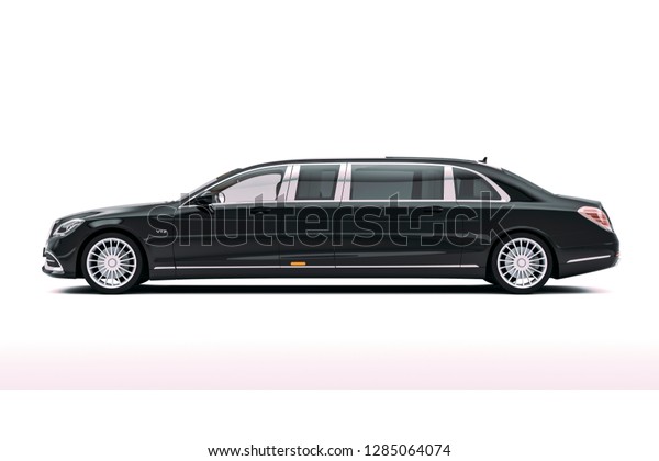 3d render of luxury\
limousine car