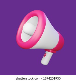 3d Render Megaphone For Advertising Designs Mockup Premium Psd