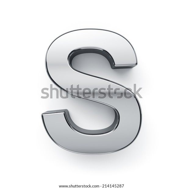 3d Render Metallic Alphabet Letter Symbol Stock Illustration 214145287 ...