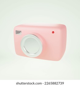 3d render minimal camera cute