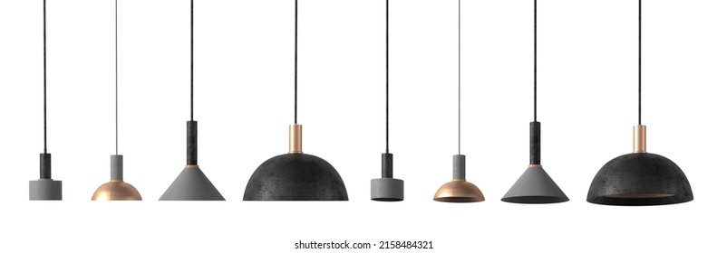3d render Modern chandelier. isolated on background