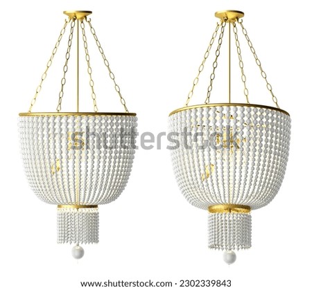 3d render Modern chandelier isolated on background