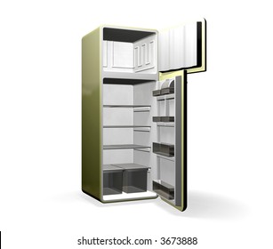 3d Render Modern Fridge Stock Illustration 3673888 | Shutterstock