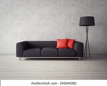 3d render. modern interior room with a beautyful furniture.