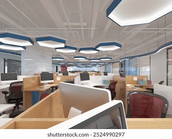 3d render of modern office interior