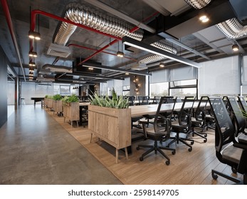 3d render of modern office interior