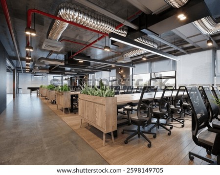 3d render of modern office interior