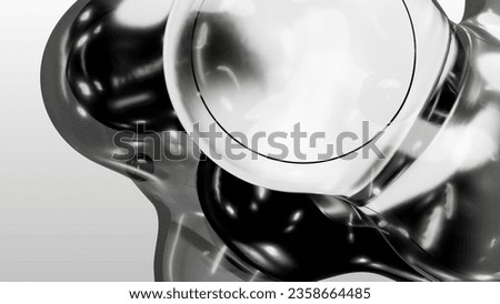 3d render motion design wallpaper animation business presentation monochrome grey white metaball gray liquid water soapy mercury bubble metasphere ball silver metal transition deformation metaverse