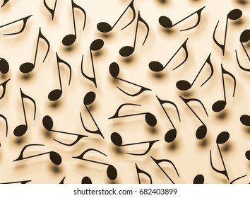 3d Render Music Notes Shadow Shadow Stock Illustration 682403899 ...